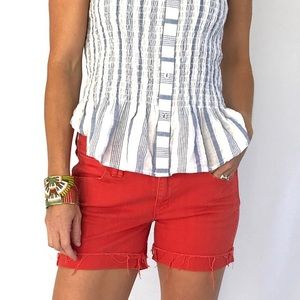 Madewell Red Denim Shorts